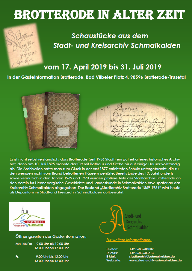 Brotterode in alter Zeit neu