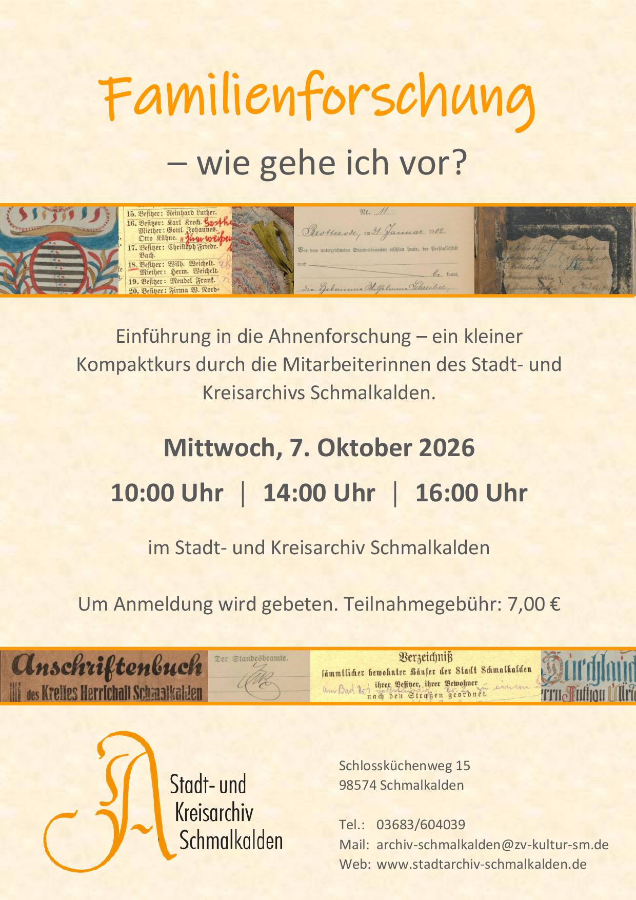 SKA SM Familienforschung07.10.2026Plakat